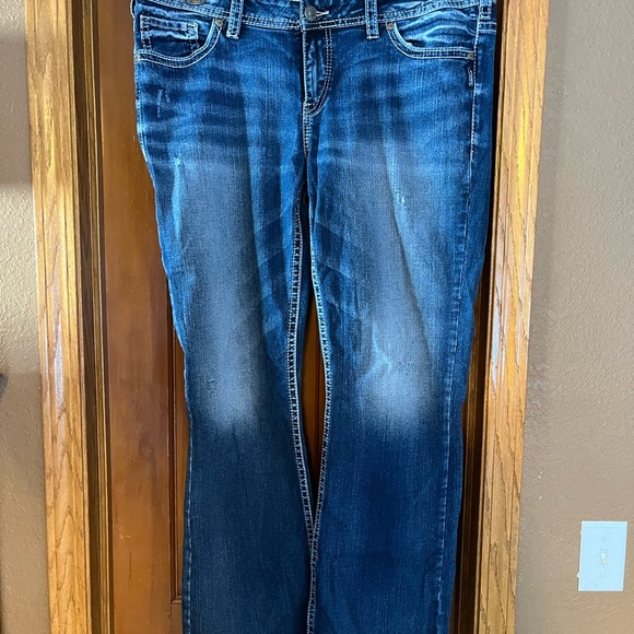 Silver boot cut jeans